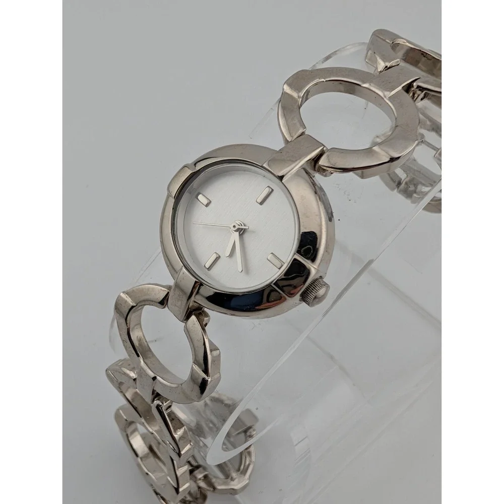 2008 Avon Silvertone Circle Watch Women 26mm Case‎ 7